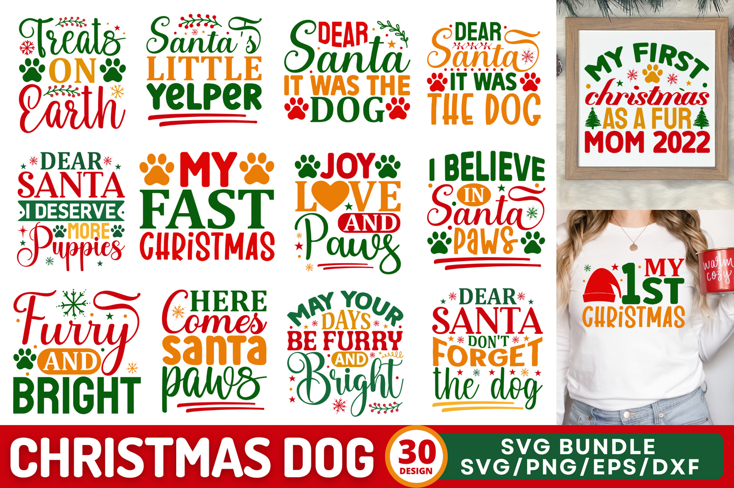 Christmas Dog SVG bundle