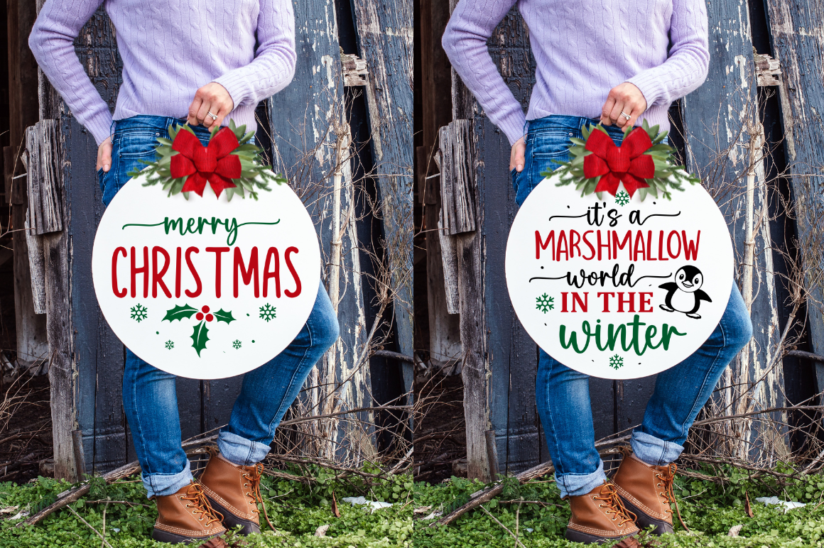 Christmas Fun Round Sign Bundle