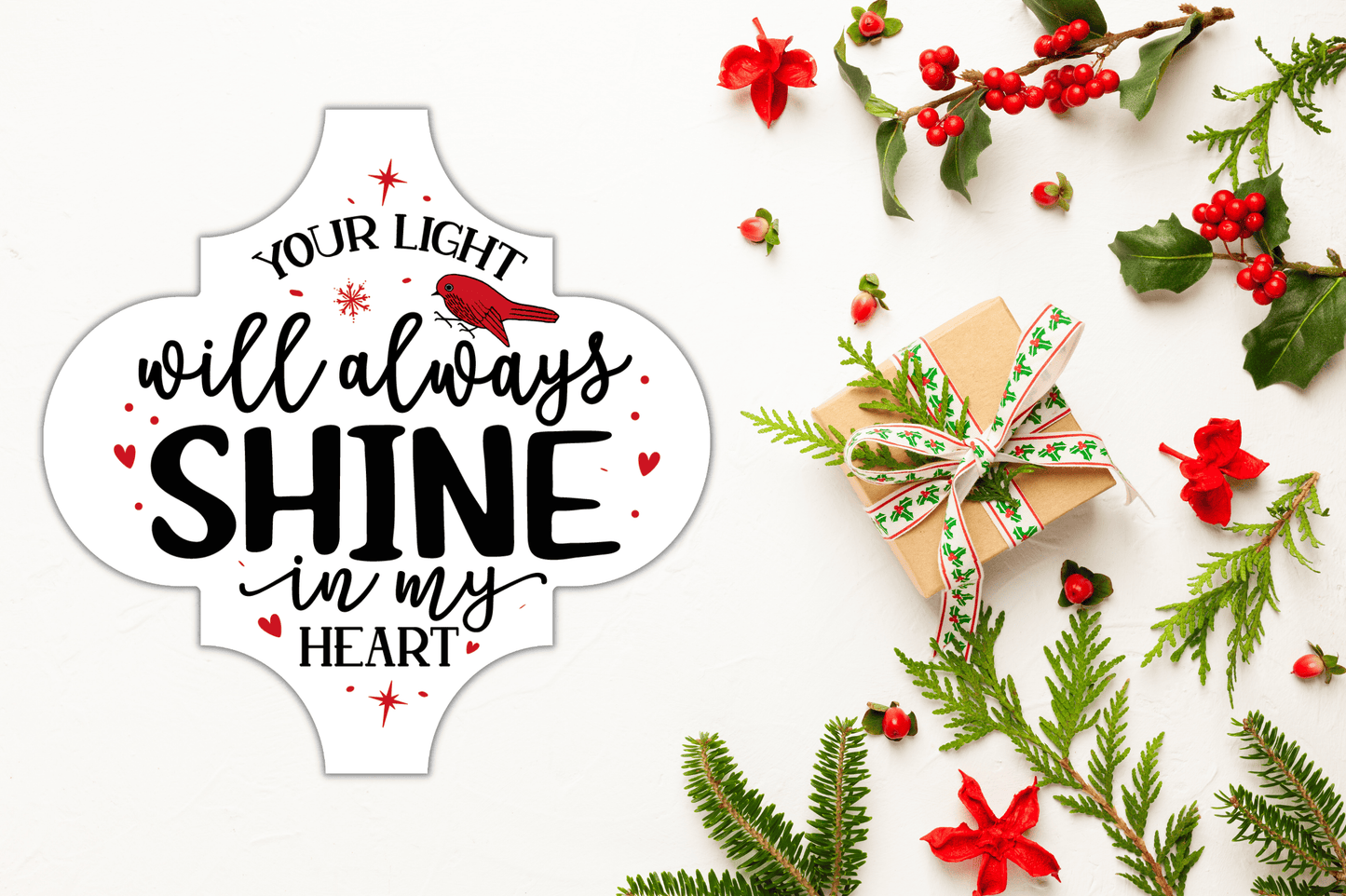 Christmas Cardinal Arabesque SVG Bundle