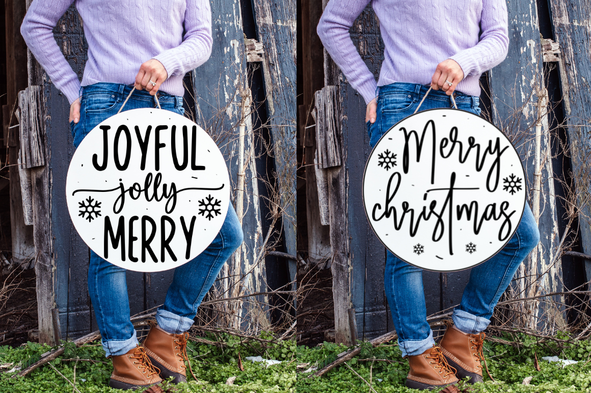 Christmas Round Sign SVG Bundle