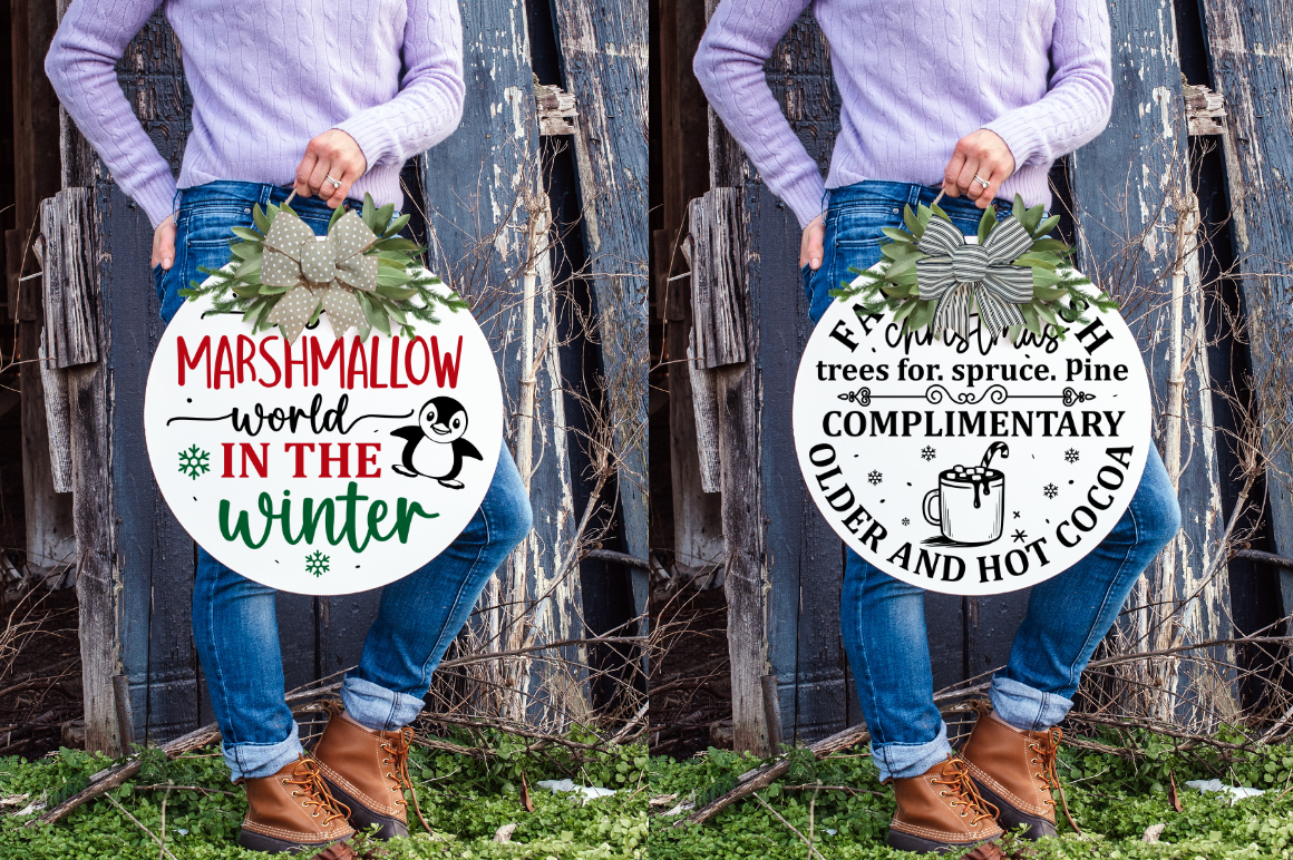 Christmas Fun Round Sign Bundle