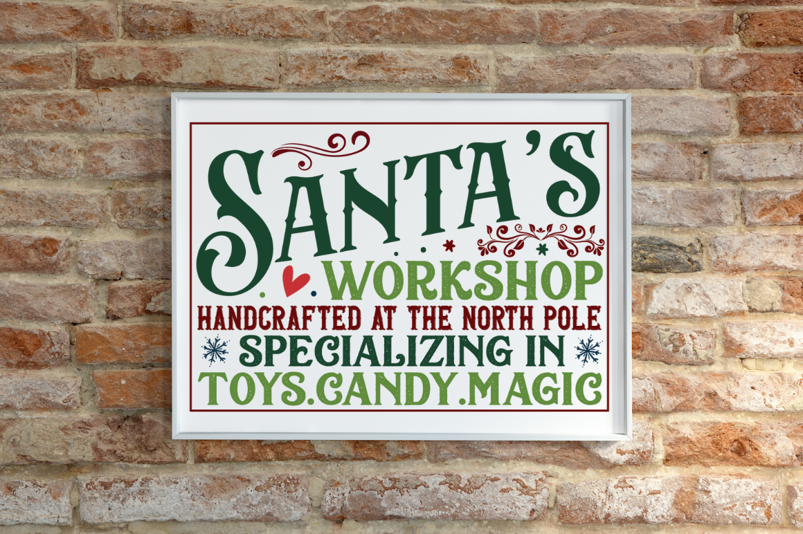 Santa Christmas Sign Bundle