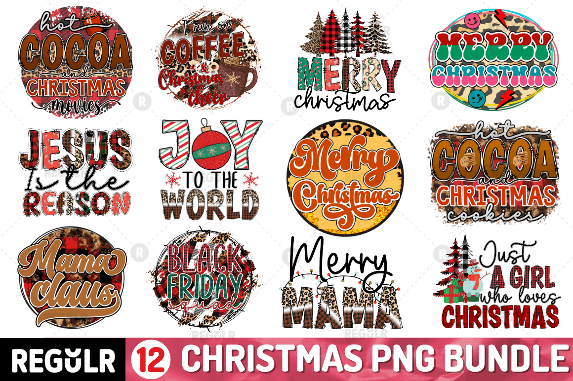 Christmas Sublimation Bundle,Christmas png