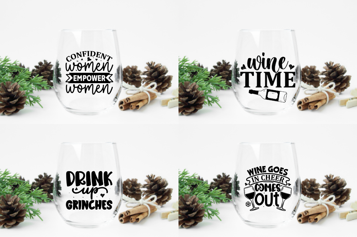 Christmas Wine SVG designs Bundle