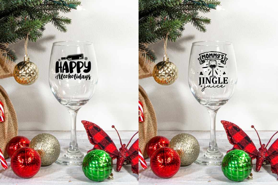 Christmas Wine SVG designs Bundle