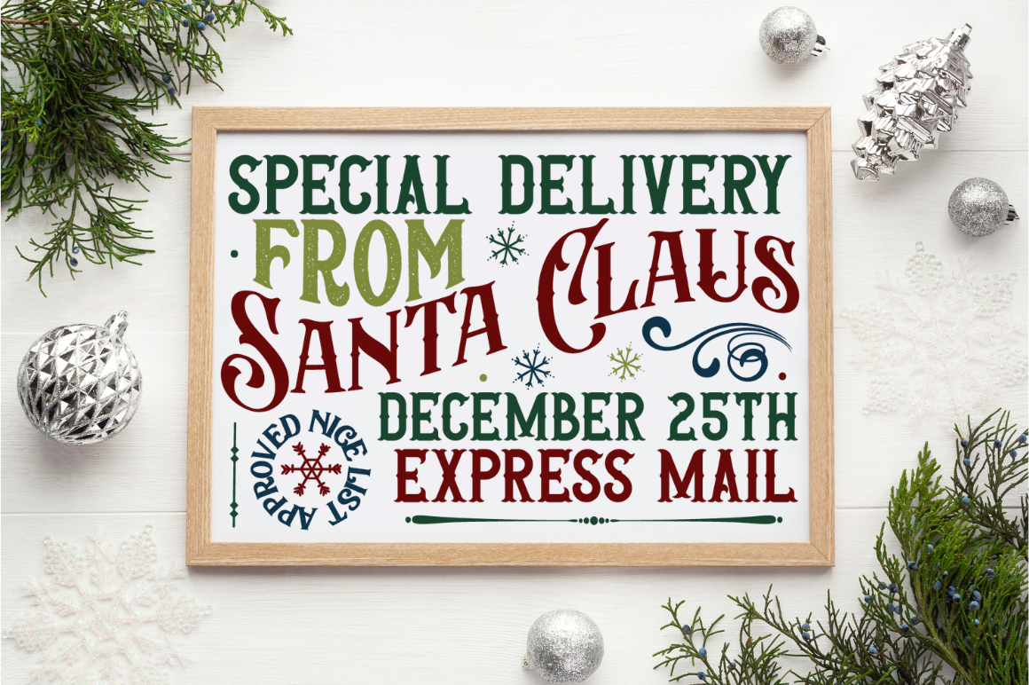 Santa Christmas Sign Bundle