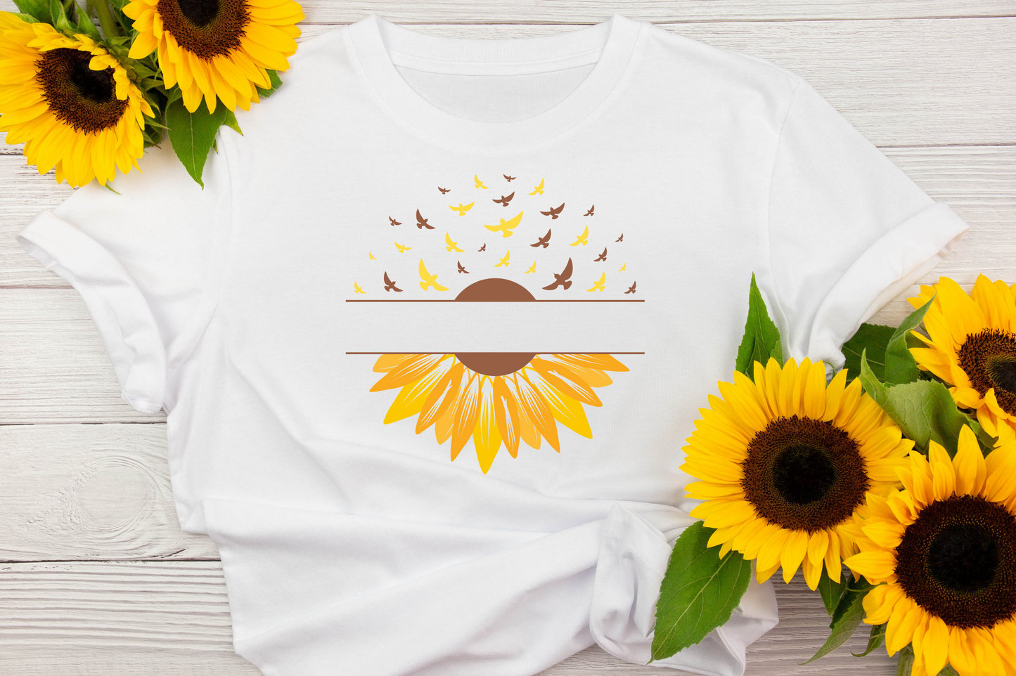 Sunflower Monogram SVG Bundle