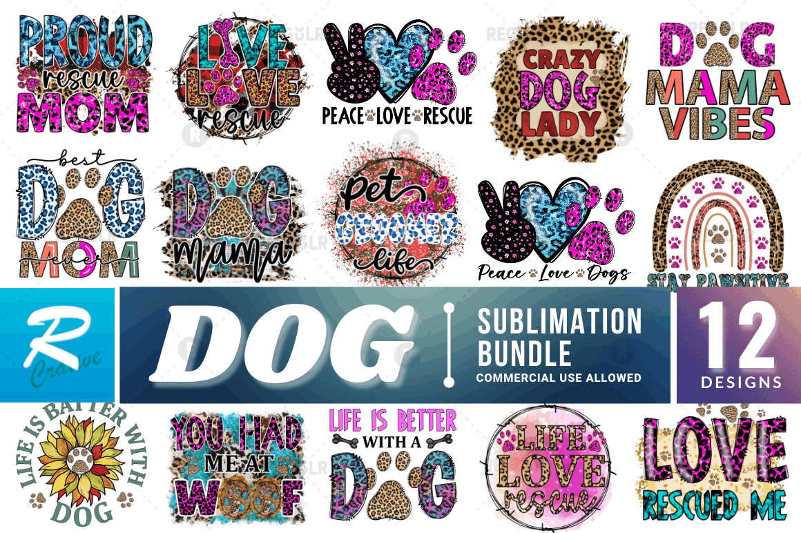 Dog Sublimation png Bundle