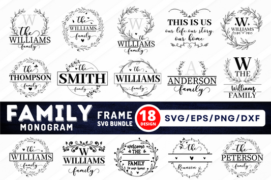 Family Monogram SVG Bundle