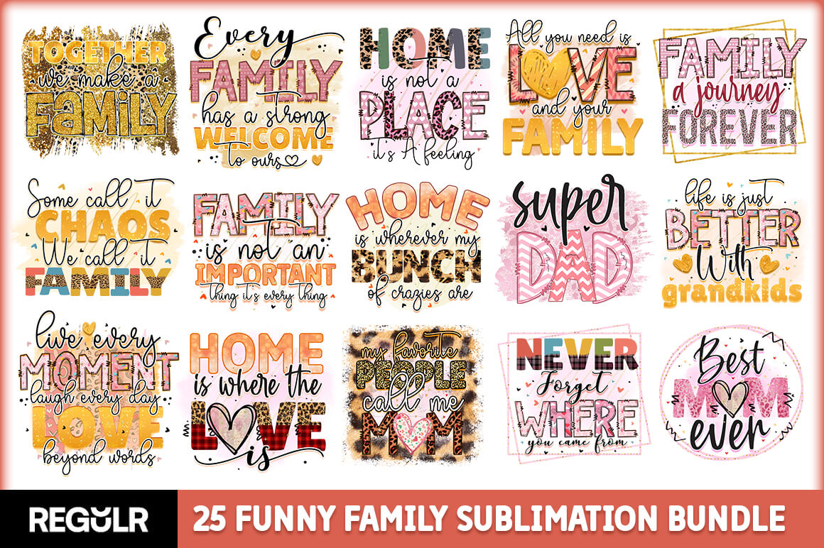 Funny Family Sublimation Bundle