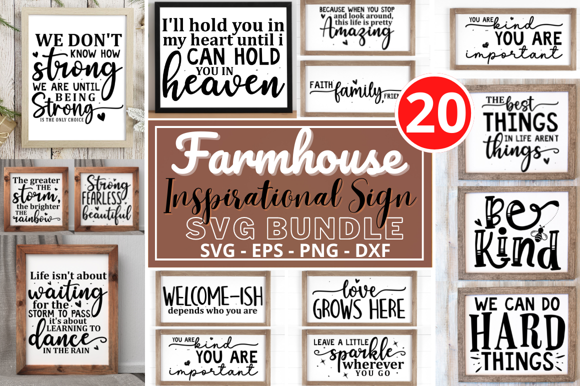 Inspirational Sign Farmhouse Bundle