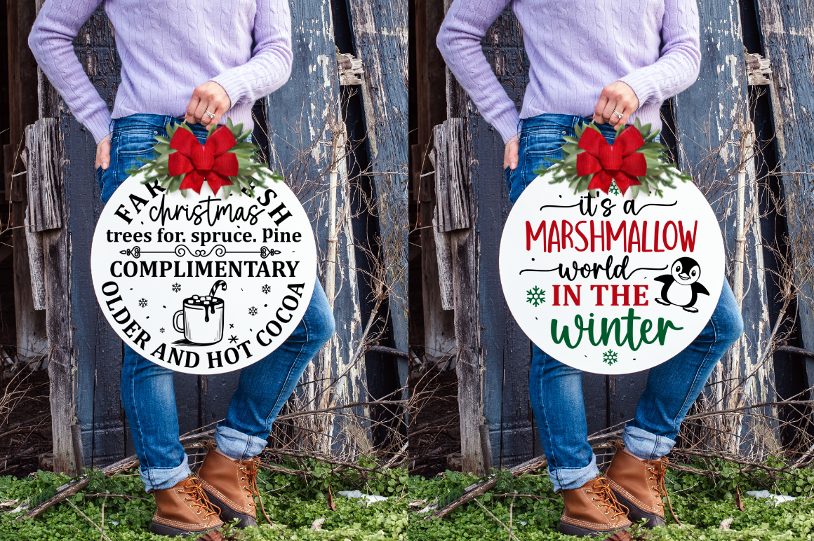 Christmas Fun Round Sign Bundle