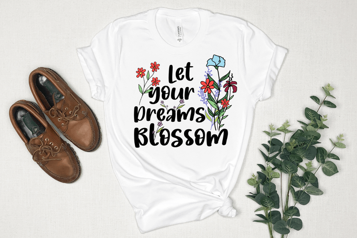 Flower with Inspirational SVG Quote Bundle