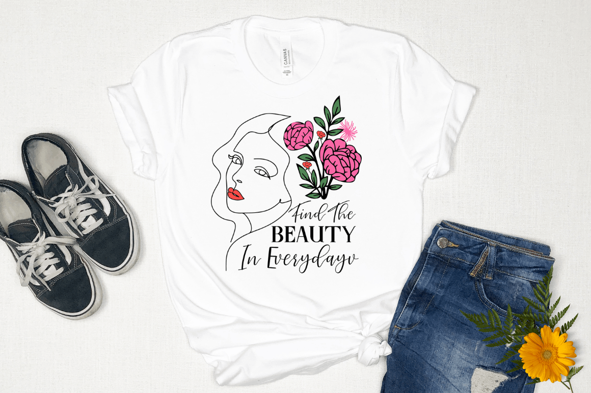 Flower with Inspirational SVG Quote Bundle