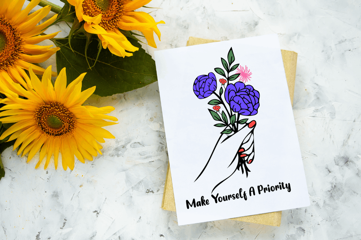 Flower with Inspirational SVG Quote Bundle