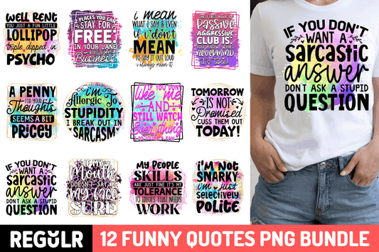 Funny Quotes Sublimation Bundle