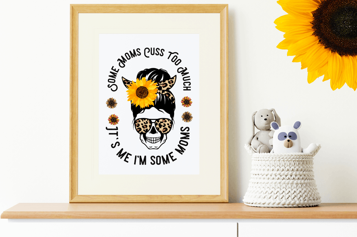 Leopard Sunflower Mom PNG Bundle