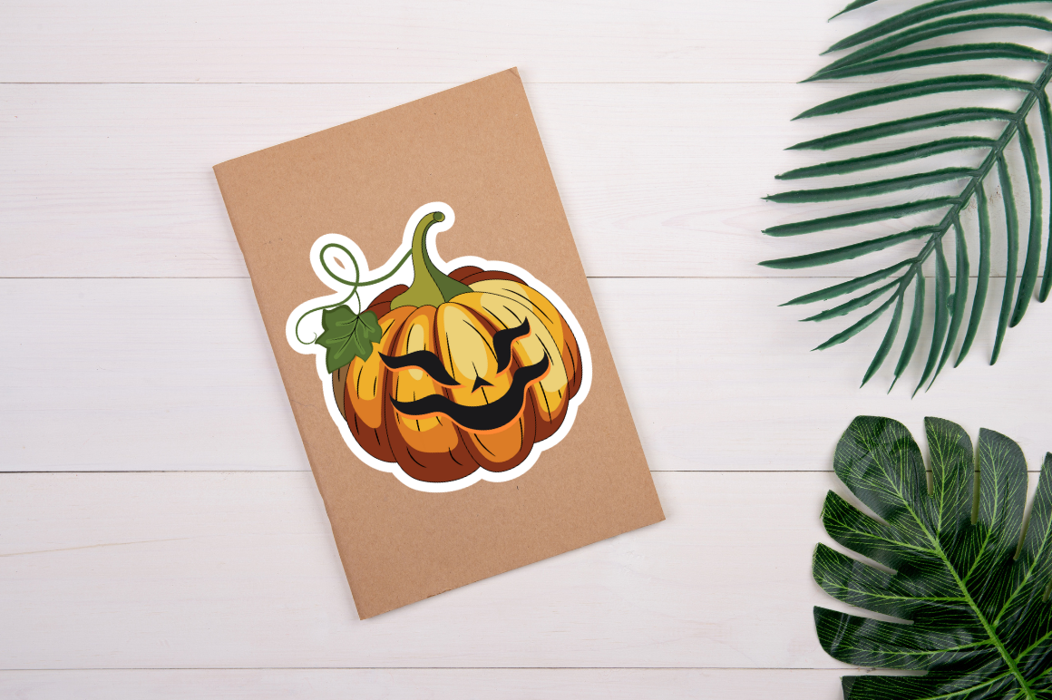 Halloween Pumpkin Stickers Svg Bundle