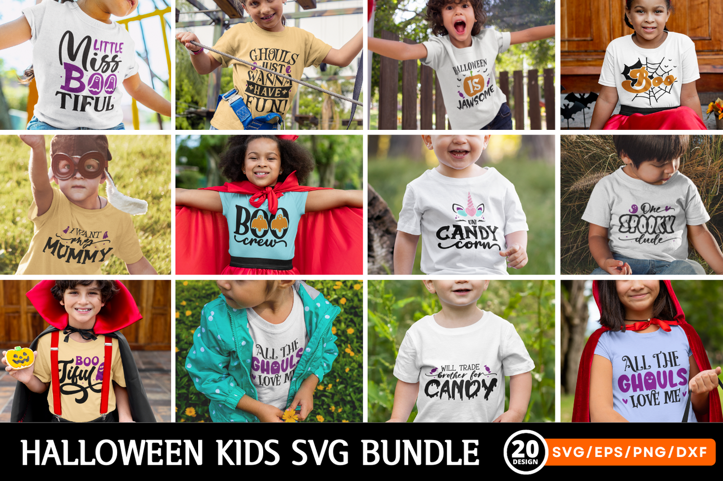 Kids Halloween SVG Bundle