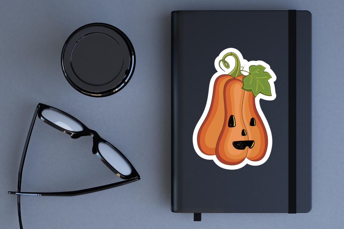 Halloween Pumpkin Stickers Svg Bundle