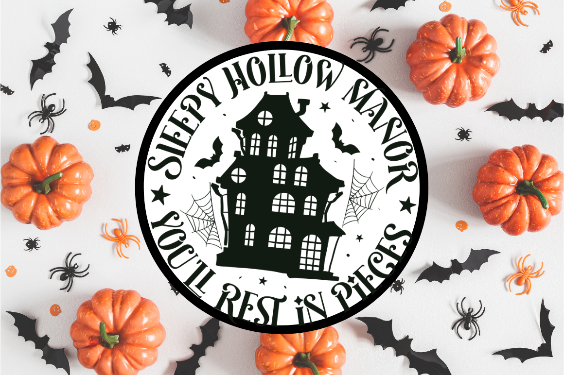 Farmhouse Halloween Round Sign SVG Bundle