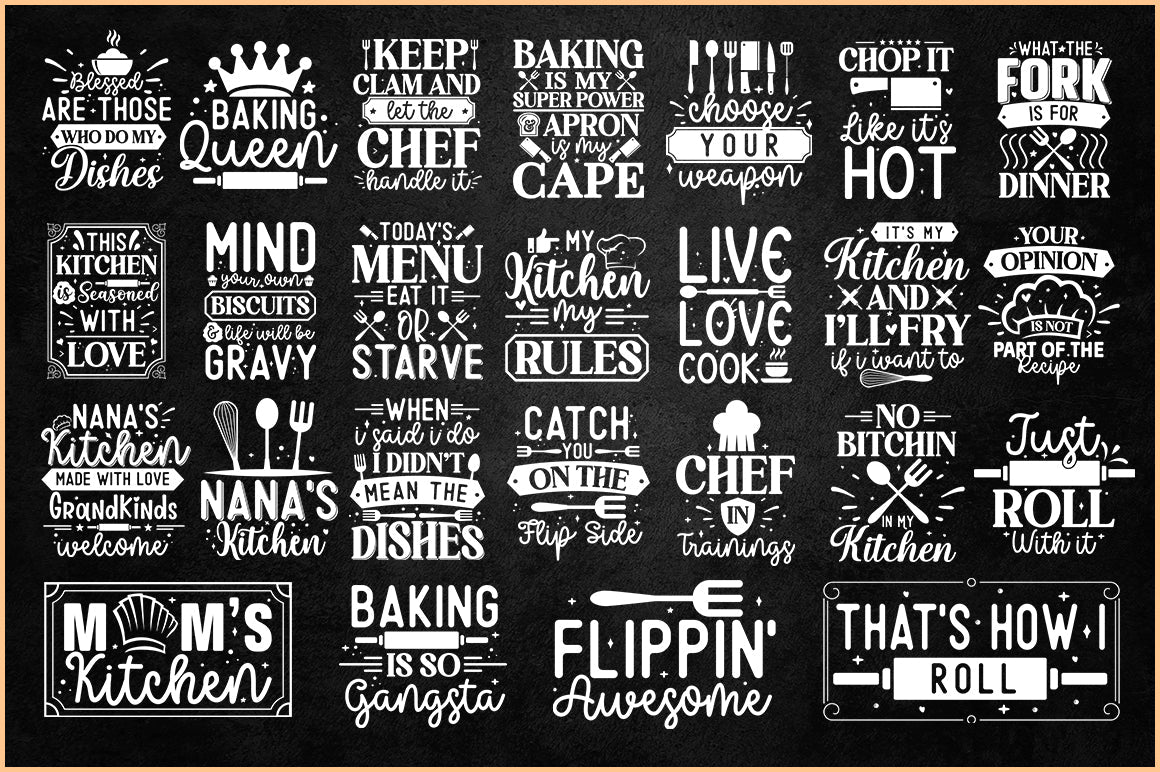 Kitchen Sign SVG Bundle