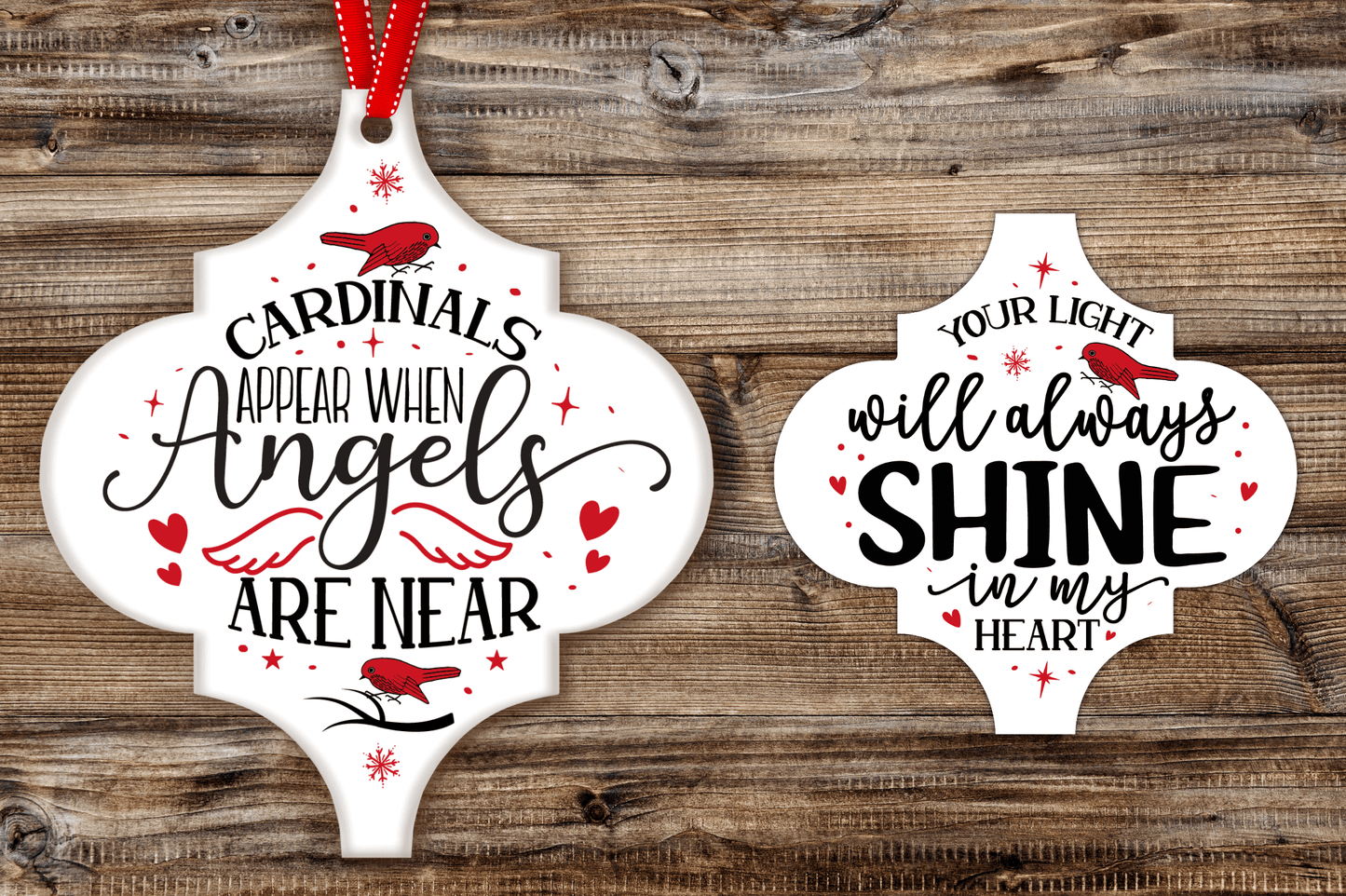 Christmas Cardinal Arabesque SVG Bundle