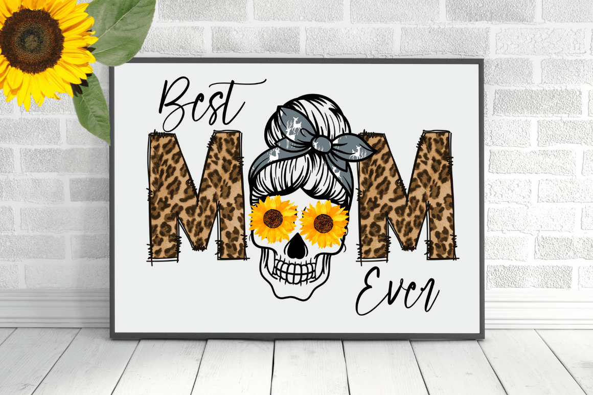 Leopard Sunflower Mom PNG Bundle