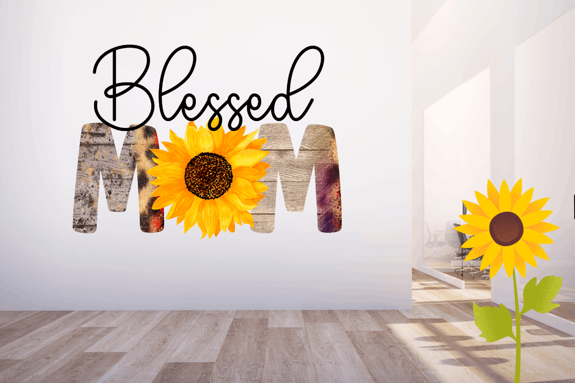 Leopard Sunflower Mom PNG Bundle