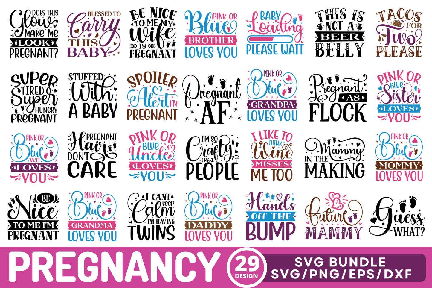 Pregnancy SVG Bundle