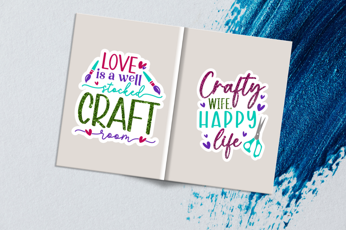 Crafting Printable Stickers Png Bundle