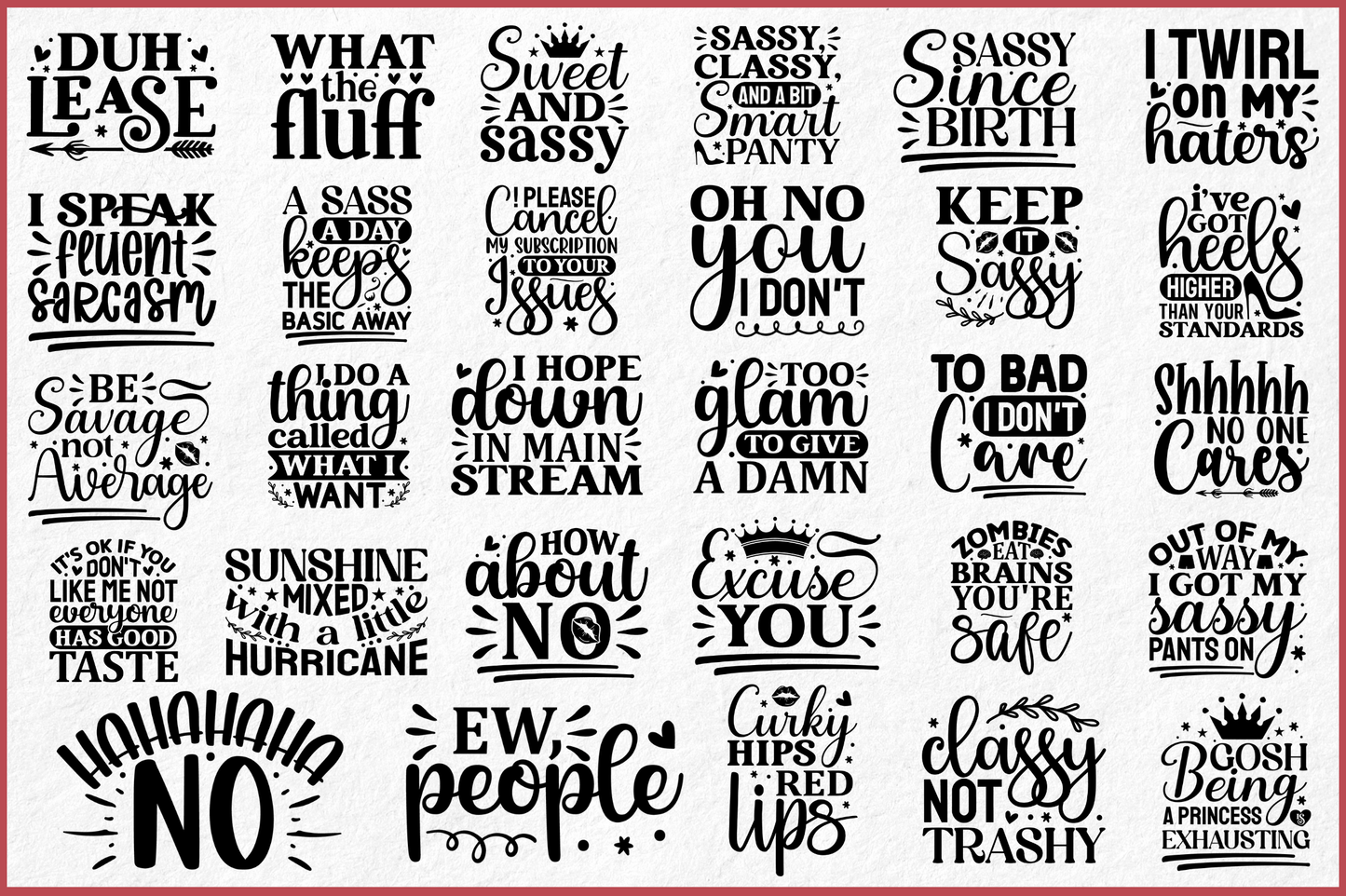 Sassy Quote Svg Bundle