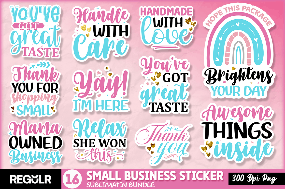 Small Business Sticker Sublimation Bundle