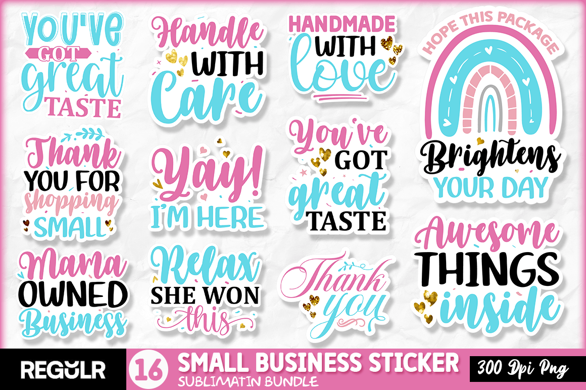 Small Business Sticker Sublimation Bundle