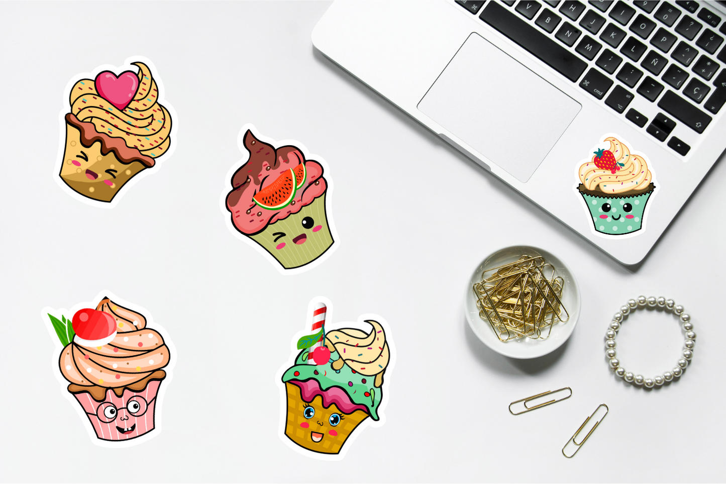 Cute Kawaii Cupcakes SVG Bundle