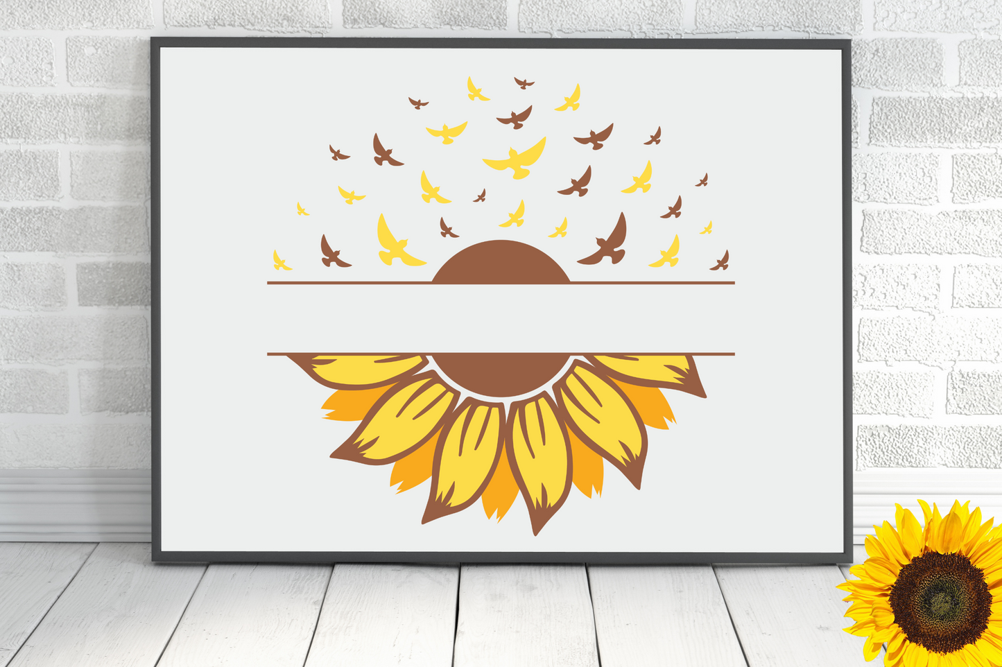 Sunflower Monogram SVG Bundle