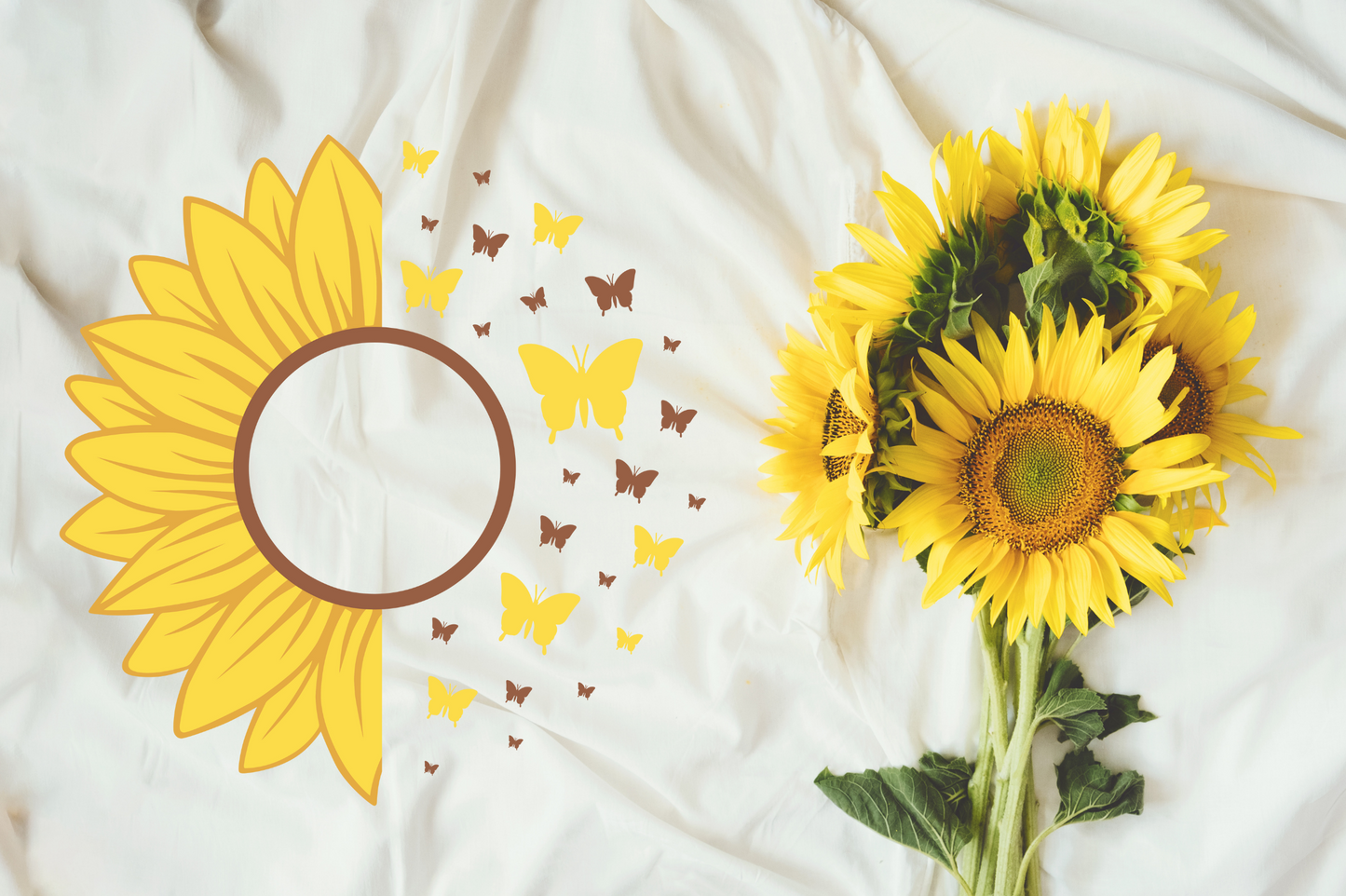 Sunflower Monogram SVG Bundle