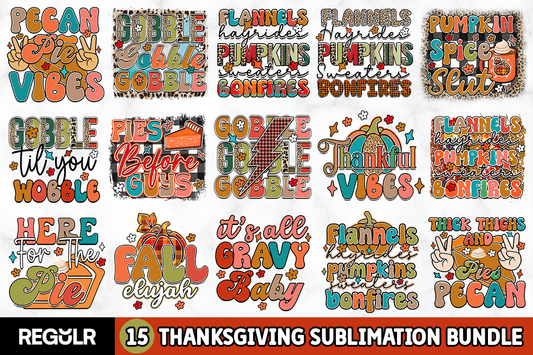 Thanksgiving Sublimation Design Bundle