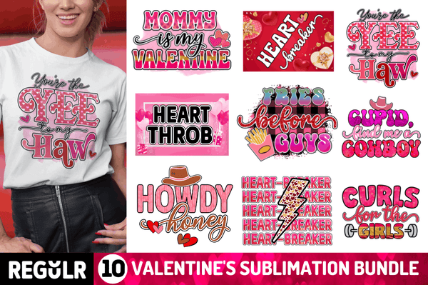 Valentines tumbler sublimation bundle By Inkoly