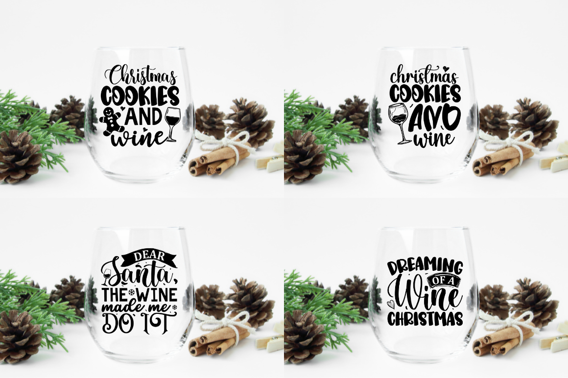 Christmas Wine SVG designs Bundle