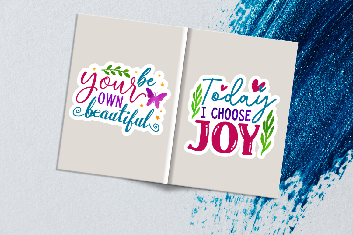 Inspirational Printable Stickers Png Bundle