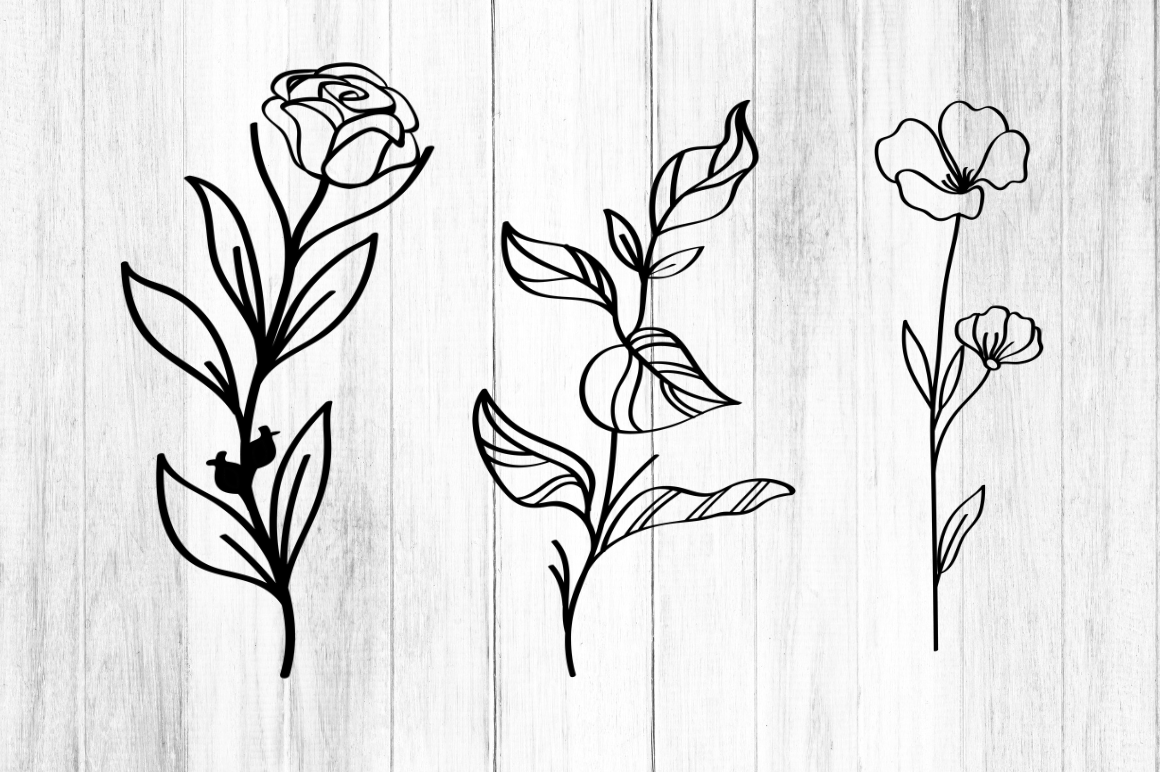 Wild Flowers Paper Craft SVG Bundle