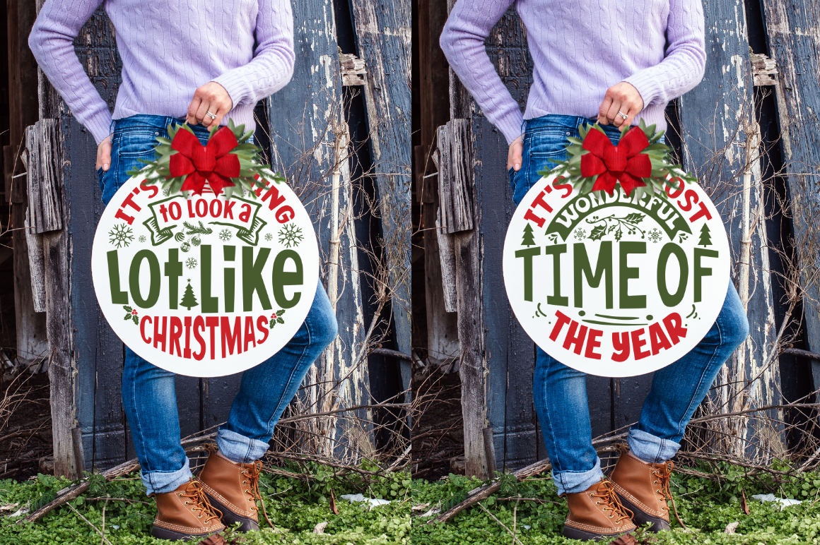 Christmas Round sign Bundle