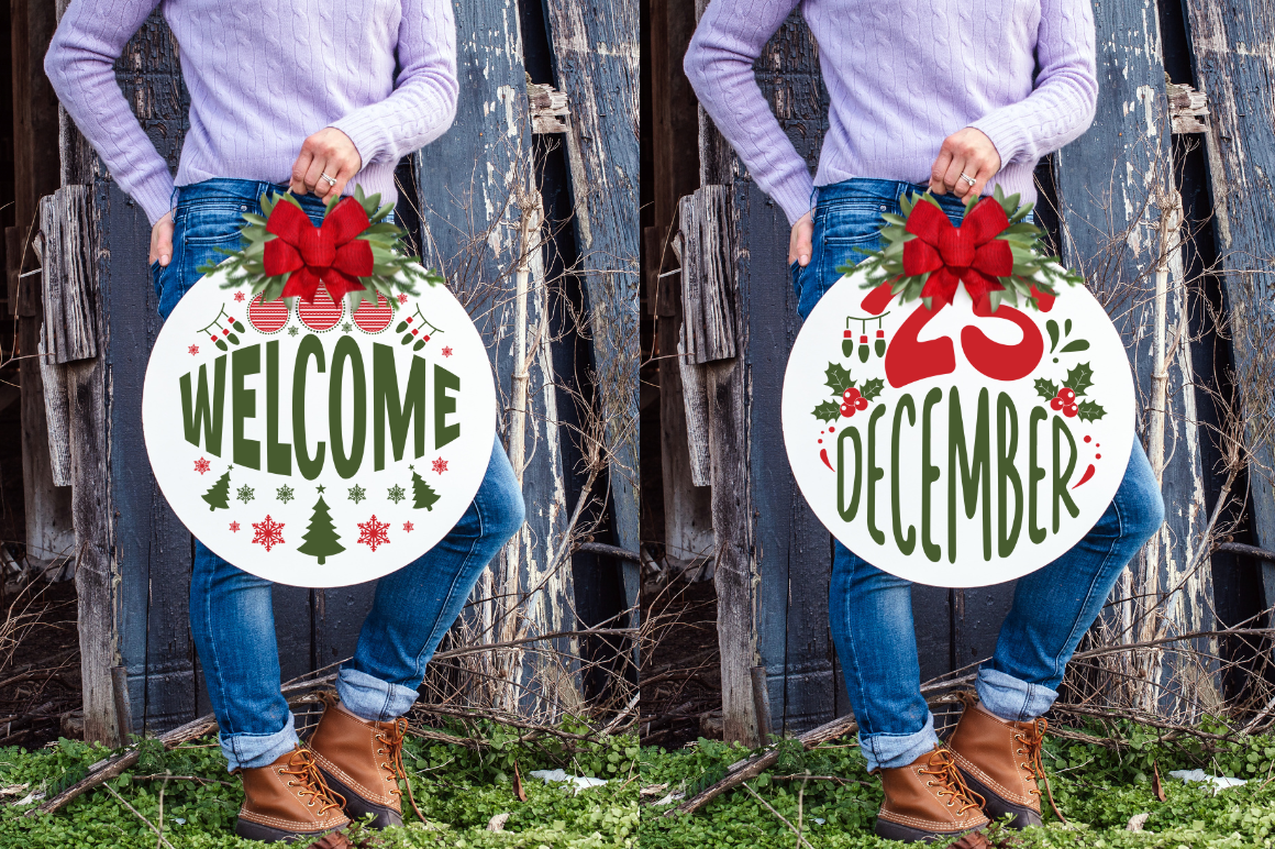 Christmas Round sign Bundle