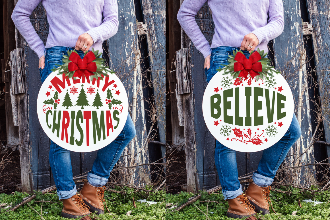 Christmas Round sign Bundle