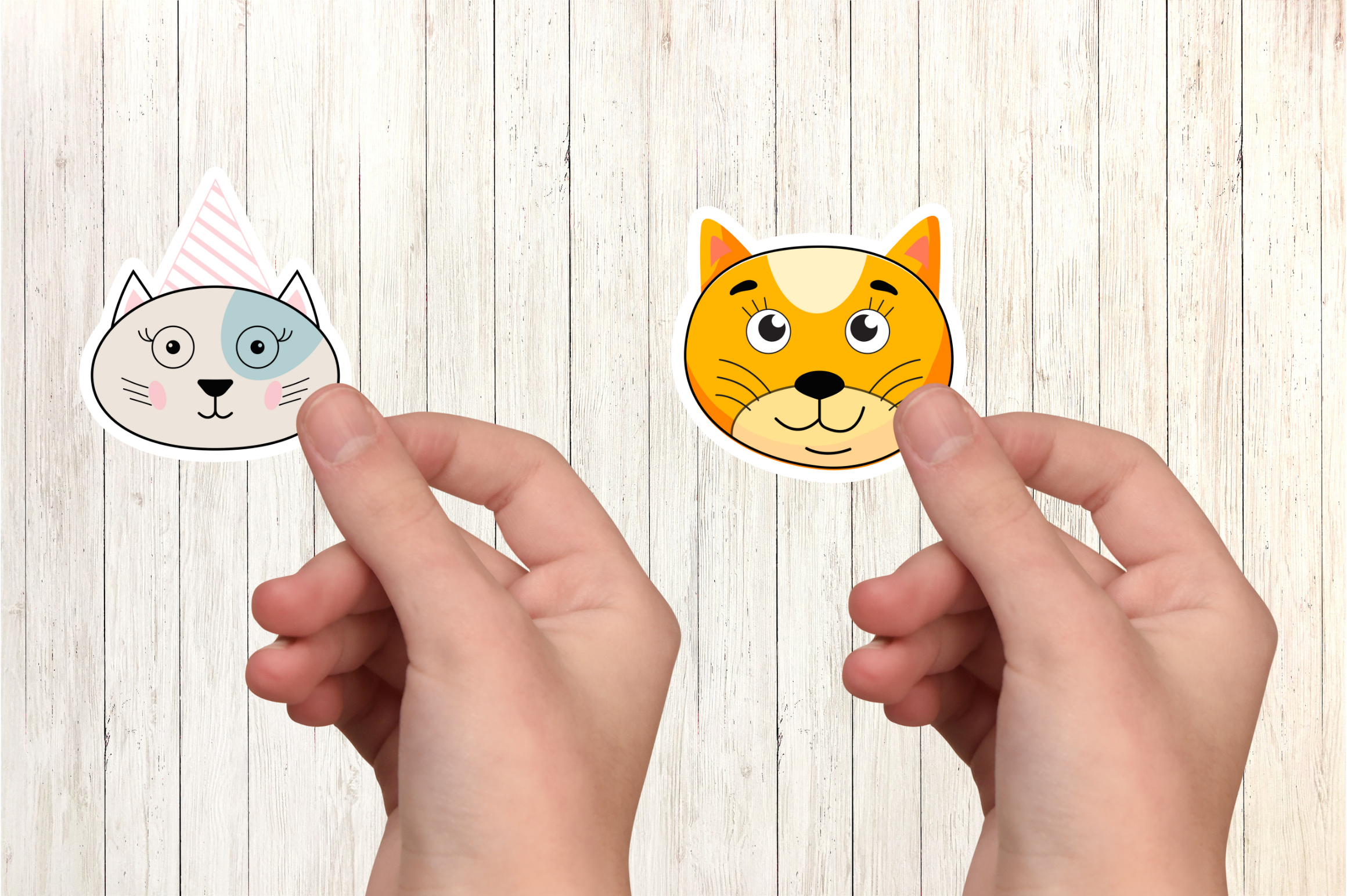 Cute Animal Face Sticker SVG Bundle