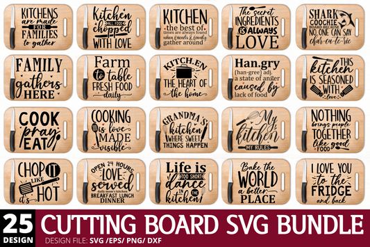 Cutting Board SVG Bundle