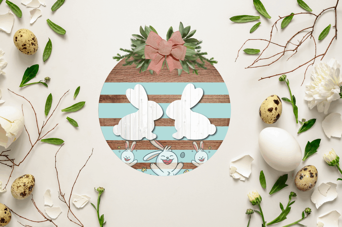 Easter Door Round Signs PNG Bundle