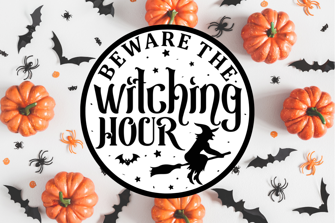 Farmhouse Halloween Round Sign SVG Bundle