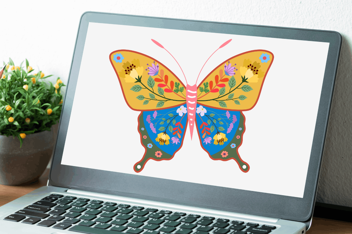 Floral Butterflies PNG Bundle